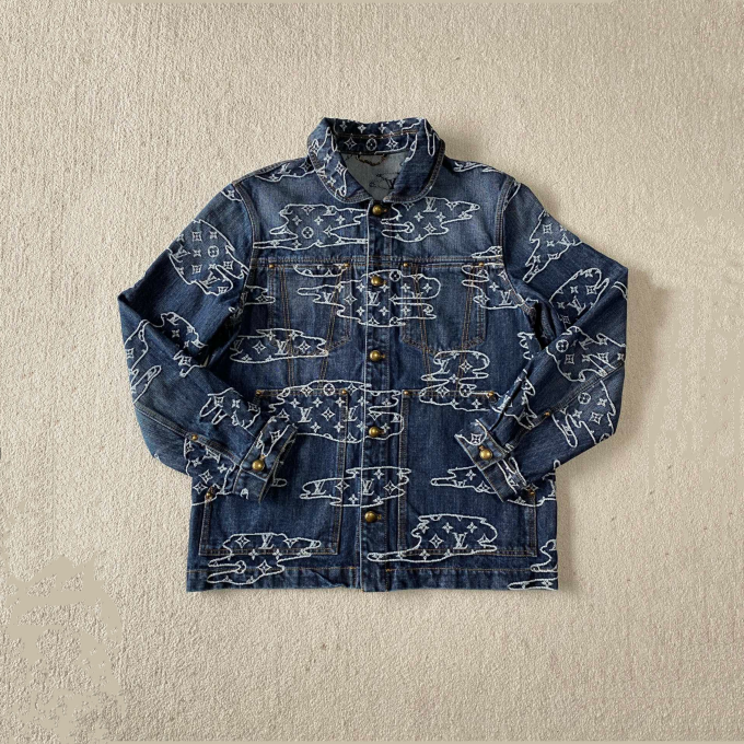 lv louis vuitton cloud jacquard denim jacket